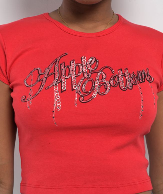 Apple Bottoms Chain Reaction Red Crop T-Shirt - thumbnail 3