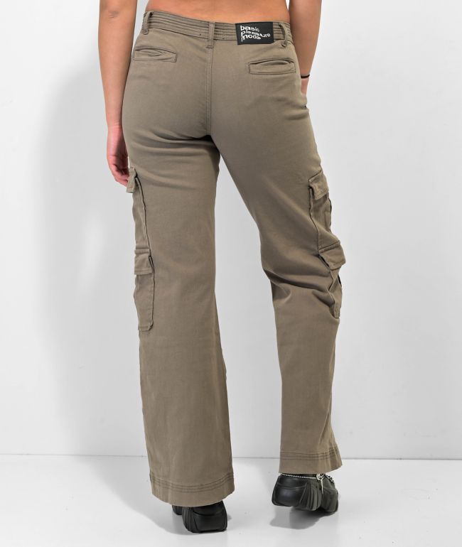 Basic Pleasure Mode Bepop Grey Splitfront Cargo Pants - thumbnail 2