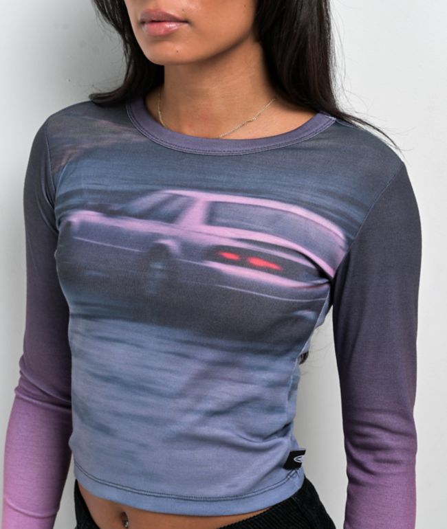 Basic Pleasure Mode Drive Through Purple Long Sleeve T-Shirt - thumbnail 3