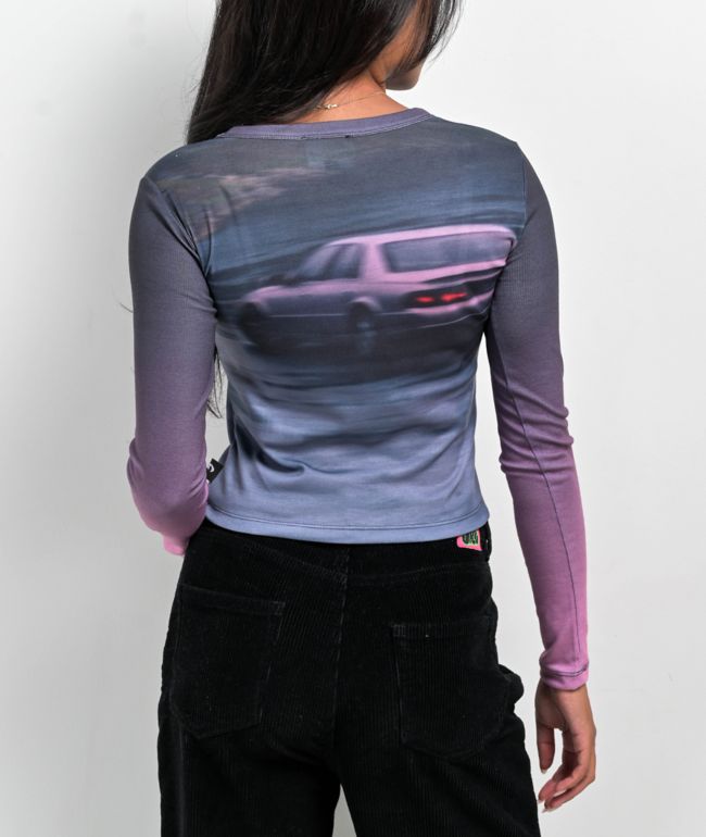 Basic Pleasure Mode Drive Through Purple Long Sleeve T-Shirt - thumbnail 2