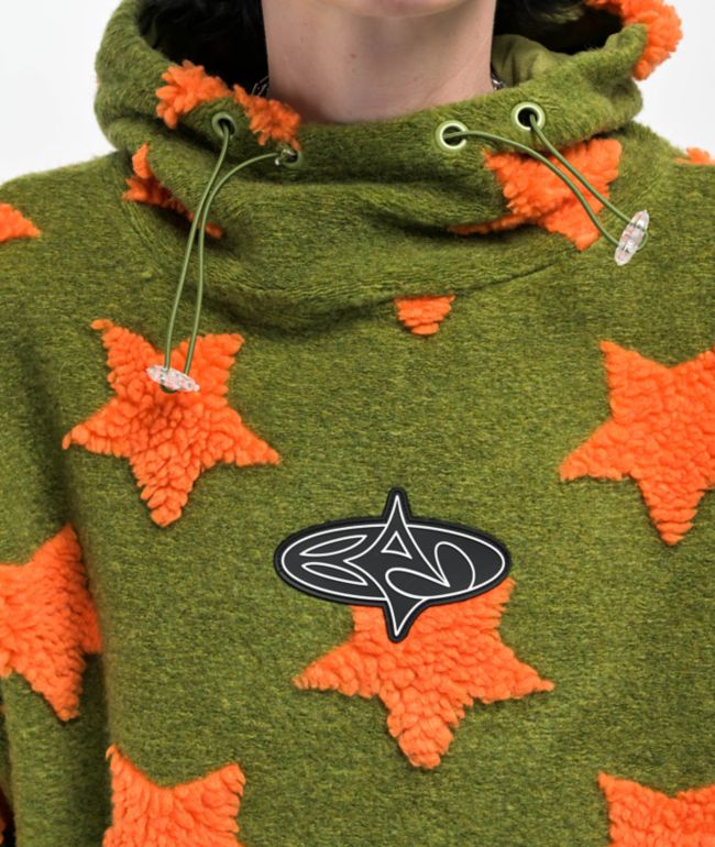 Basic Pleasure Mode Starborg Moss Fleece Hoodie - thumbnail 3