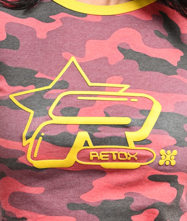 Basic Pleasure Mode Strawberry Camo Red T-Shirt - thumbnail 3