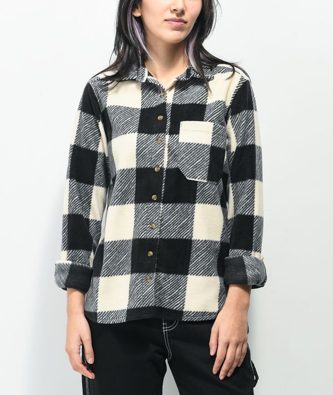 Billabong Forge White & Black Flannel Shirt