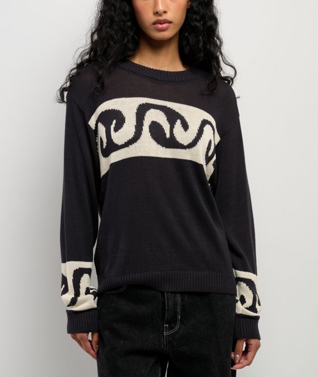 Billabong Wave Fade Black & White Sweater