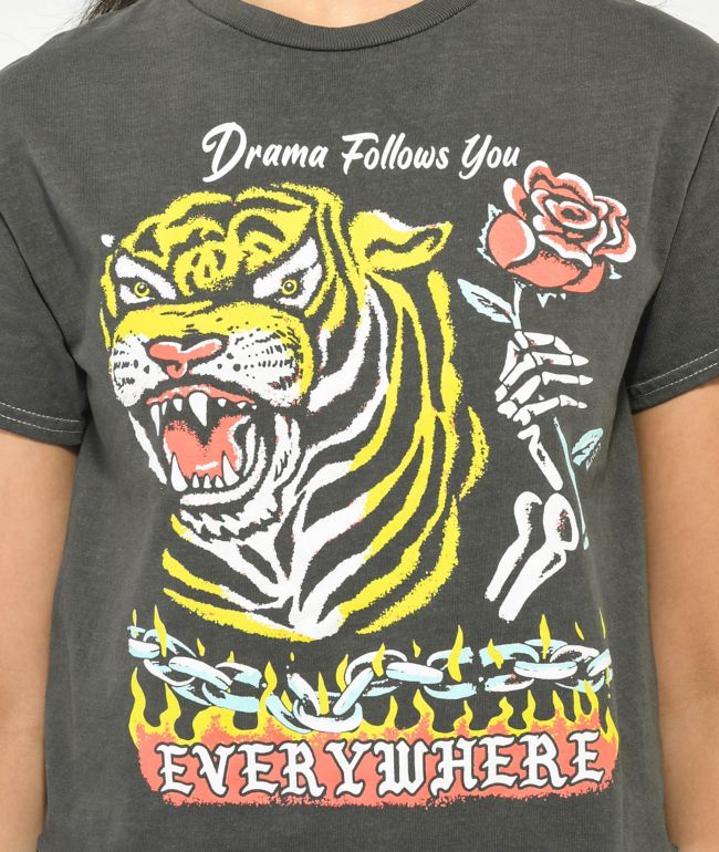 Boss Dog Drama Black Crop T-Shirt - thumbnail 2