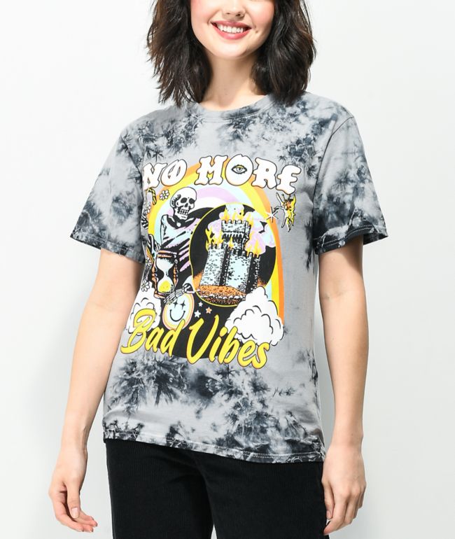 Boss Dog No More Bad Vibes Black & Grey Bleach Dye T-Shirt