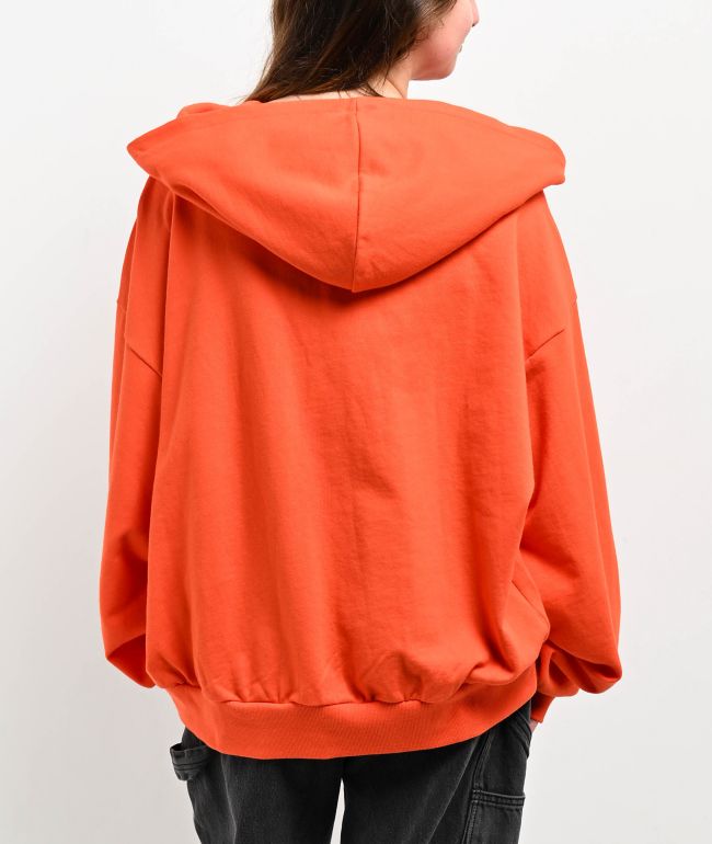 Boys Lie Red Flag Orange Crop Hoodie - thumbnail 2