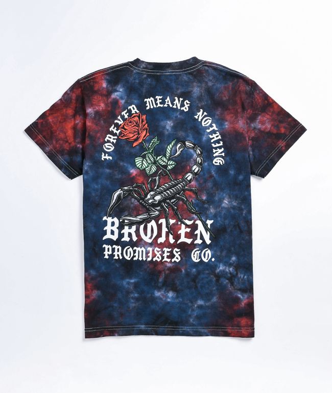 Broken Promises Antidote Red & Blue Tie Dye T-Shirt