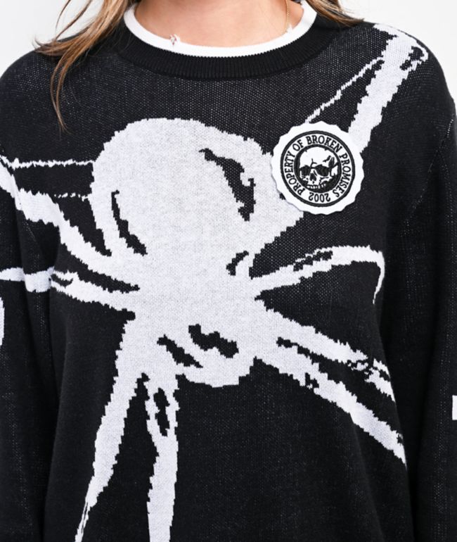 Broken Promises Arachnid Black Sweater - thumbnail 3