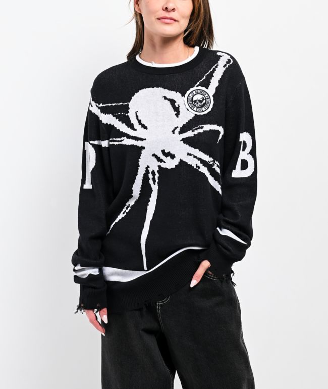Broken Promises Arachnid Black Sweater