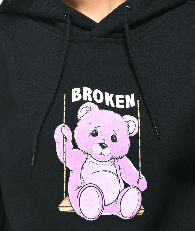 Broken Promises Bear Guide Black Hoodie - thumbnail 3