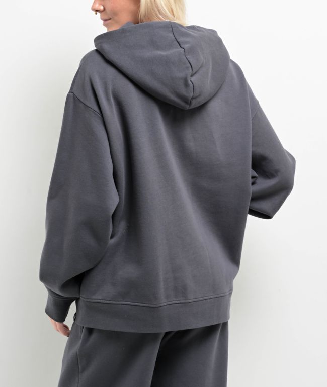 Broken Promises Beware Grey Rhinestone Hoodie - thumbnail 2