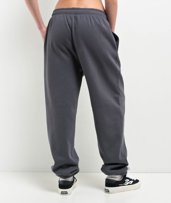 Broken Promises Beware Rhinestone Grey Sweatpants - thumbnail 2