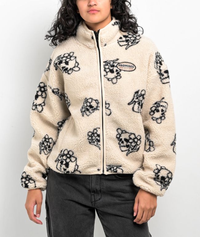 Broken Promises Brain Fog Natural Fleece Jacket