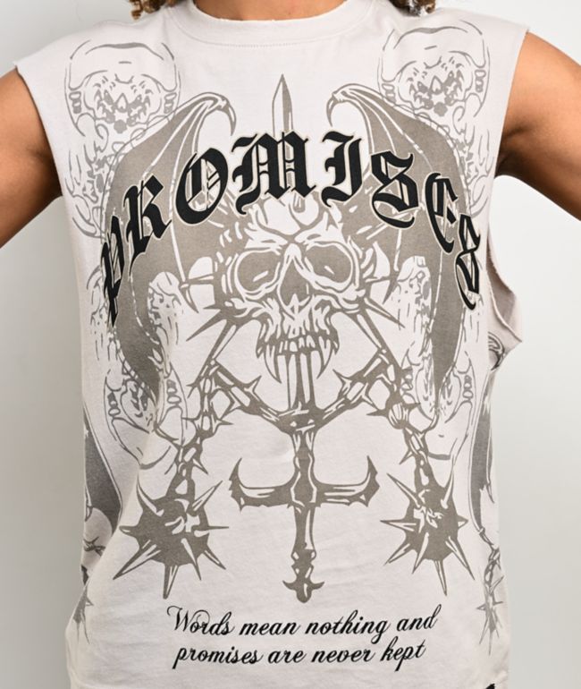 Broken Promises Chandelier Natural Tank Top - thumbnail 3