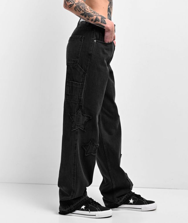 Broken Promises Chuck Star Black Denim Jeans - thumbnail 3