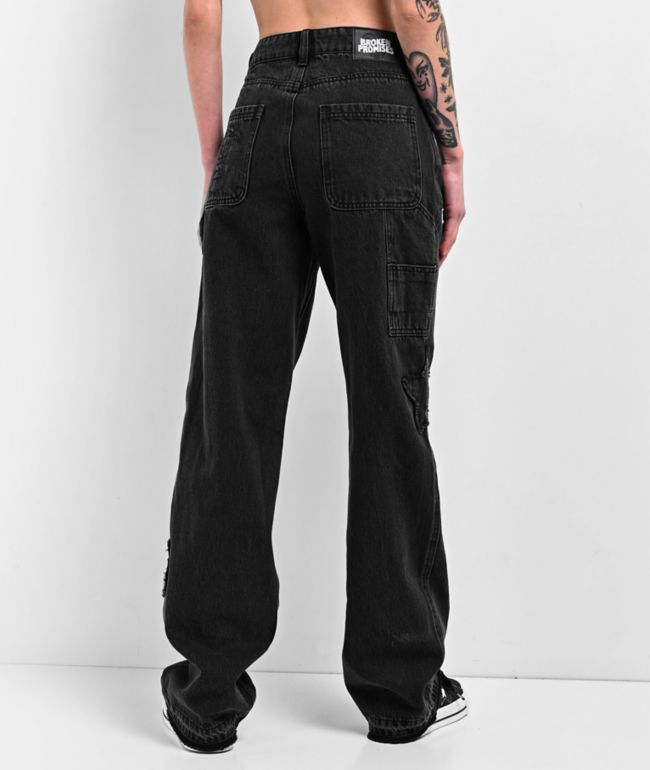 Broken Promises Chuck Star Black Denim Jeans - thumbnail 2