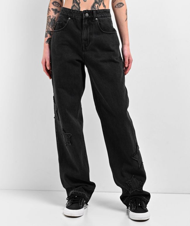 Broken Promises Chuck Star Black Denim Jeans