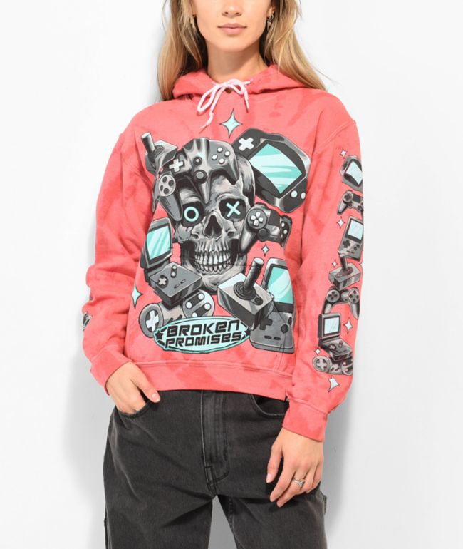 Broken Promises Console Pink Hoodie