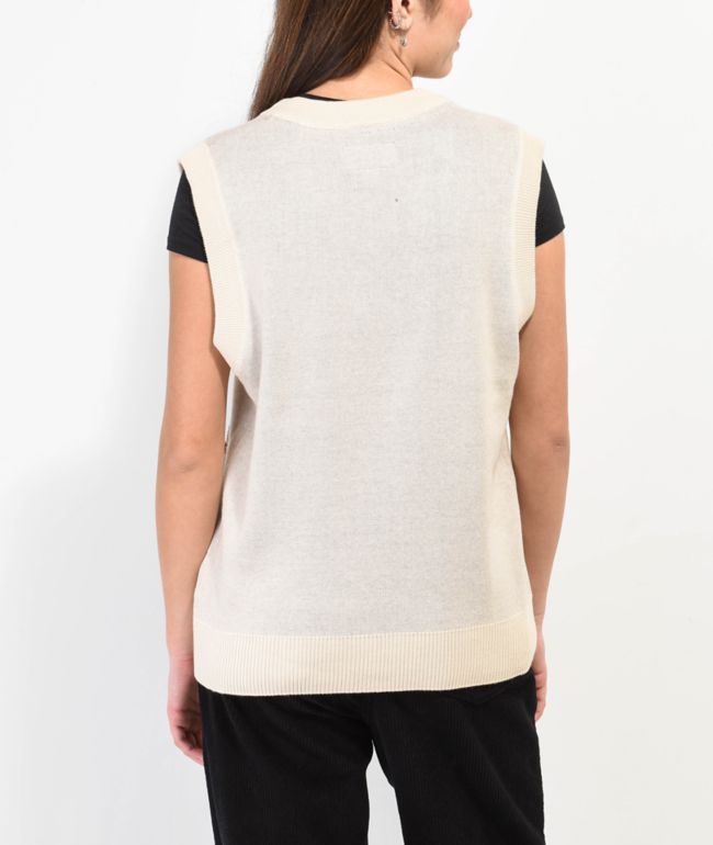 Broken Promises Cry Later Cream Sweater Vest - thumbnail 2