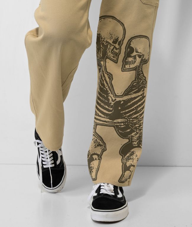 Broken Promises Embrace Khaki Cargo Pants - thumbnail 3