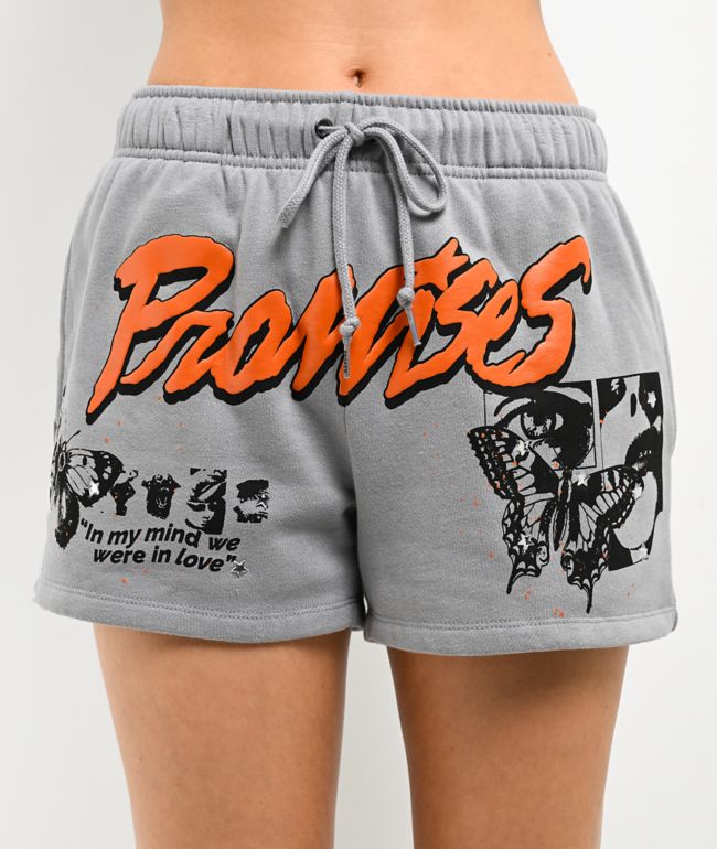 Broken Promises Eternally Grey Sweat Shorts - thumbnail 3