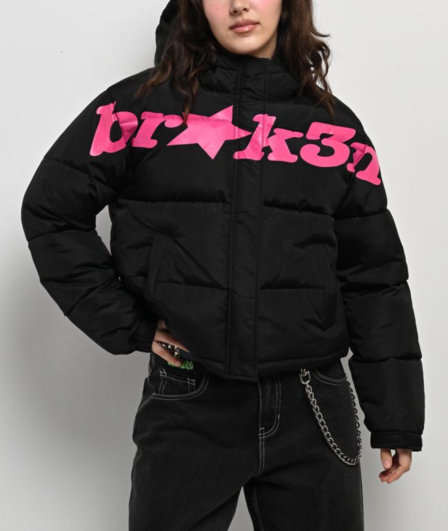 Broken Promises Faceless Black Puffer Jacket - thumbnail 2