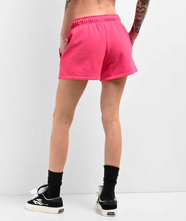 Broken Promises Faceless Pink Rhinestone Sweat Shorts - thumbnail 2