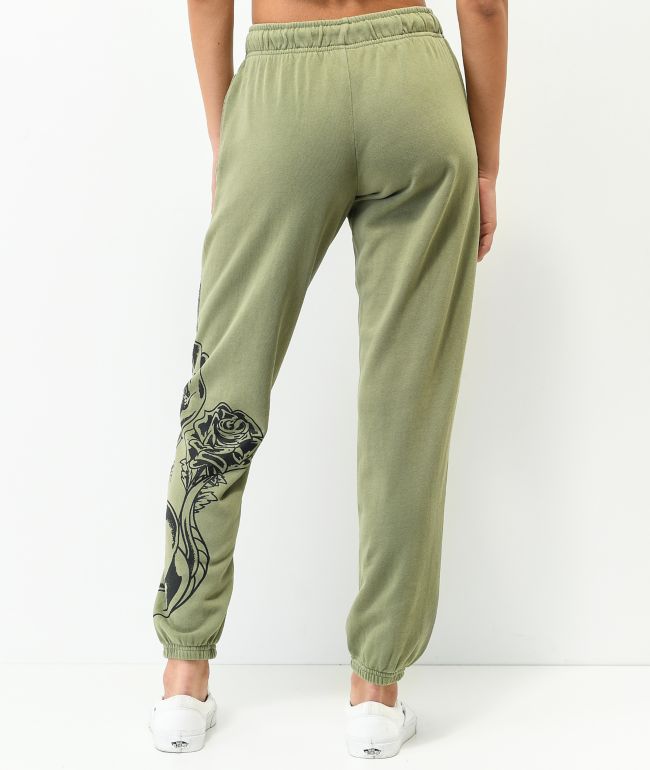 Broken Promises Fangs Green Sweatpants - thumbnail 2