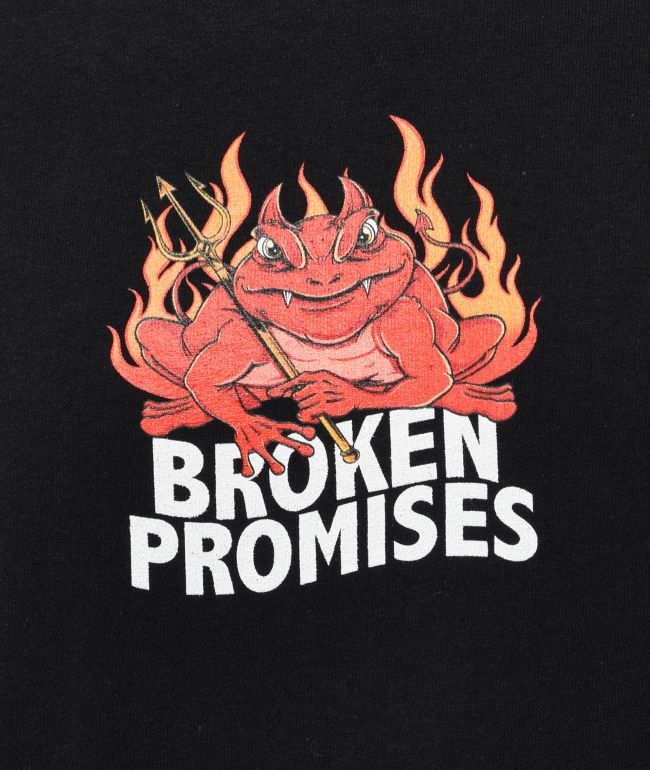 Broken Promises Frog Guide Black T-Shirt - thumbnail 3