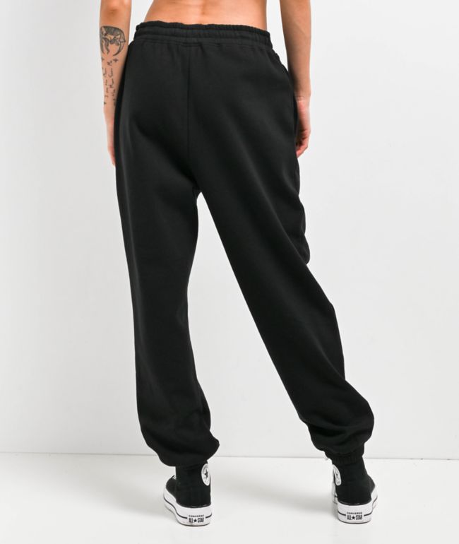 Broken Promises Graveyard Rhinestone Black Sweatpants - thumbnail 2