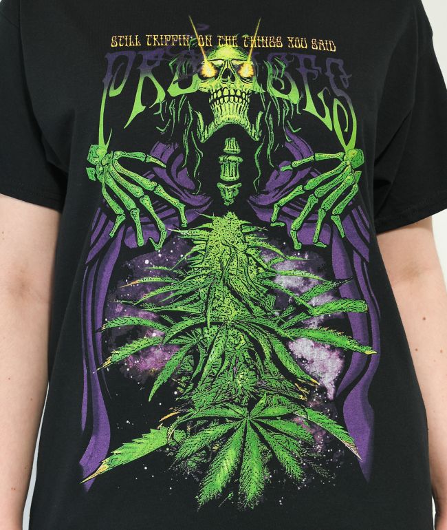 Broken Promises Grim Reefer 420 Black T-Shirt - thumbnail 2