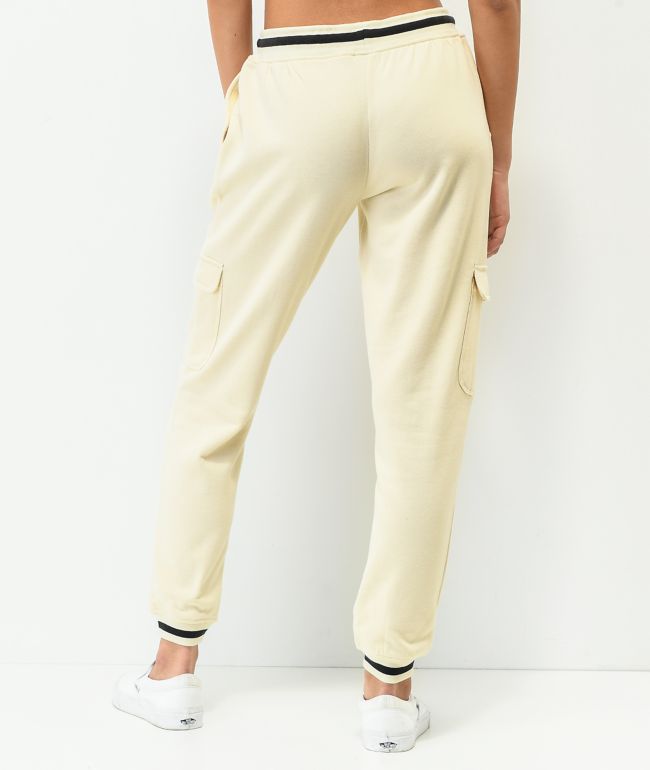 Broken Promises Jawbreaker White Cargo Sweatpants - thumbnail 2