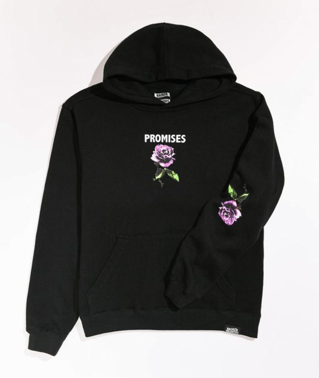 Broken Promises Kids Thornless Black Hoodie