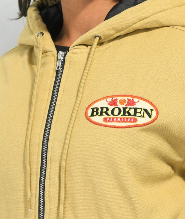 Broken Promises Louisa Beige Gas Station Jacket - thumbnail 3