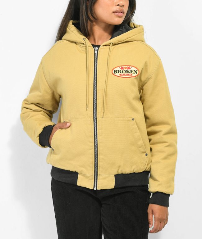 Broken Promises Louisa Beige Gas Station Jacket - thumbnail 2