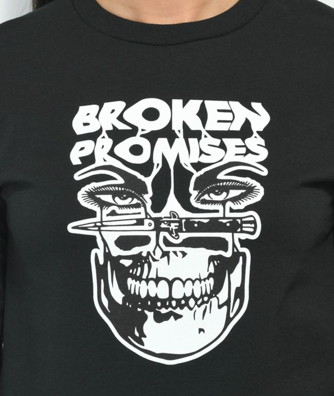Broken Promises Love Is Lethal Black Long Sleeve T-Shirt - thumbnail 3