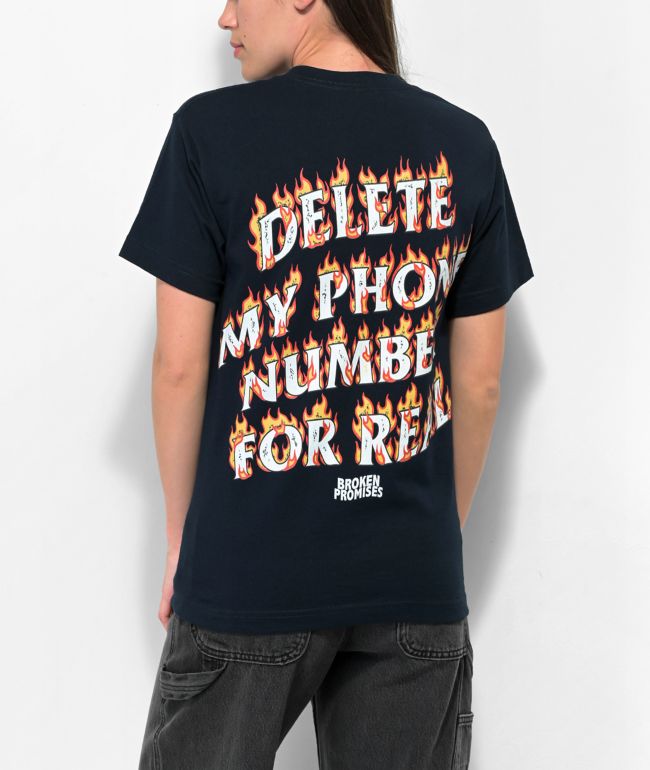 Broken Promises Old Flame Navy T-Shirt