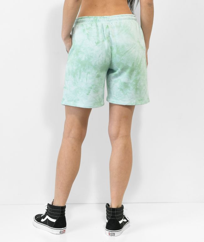 Broken Promises Outsider Teal Tie Dye Sweat Shorts - thumbnail 2