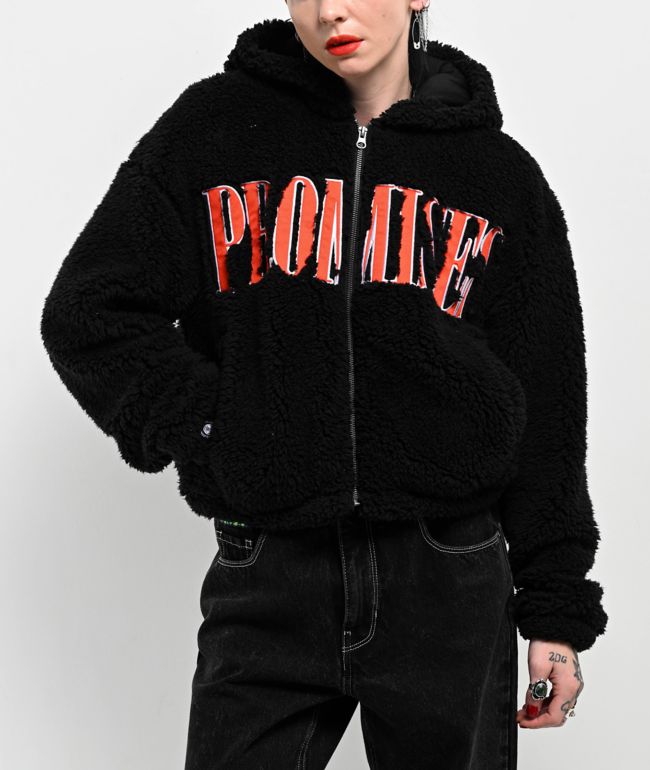 Broken Promises Pegasus Black Sherpa Zip Hoodie - thumbnail 2