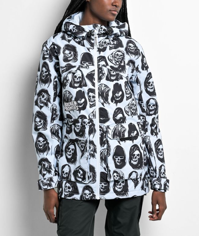 Broken Promises Reaper 5K Light Blue Snowboard Jacket
