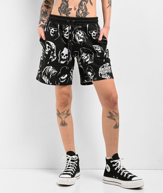 Broken Promises Reaper Guide Black Sweat Shorts