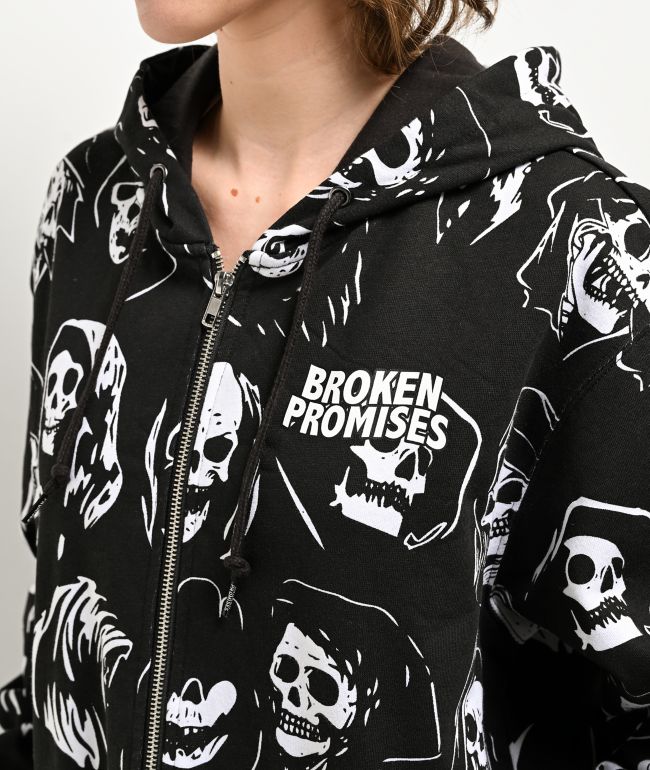 Broken Promises Reaper Guide Black Zip Hoodie - thumbnail 3