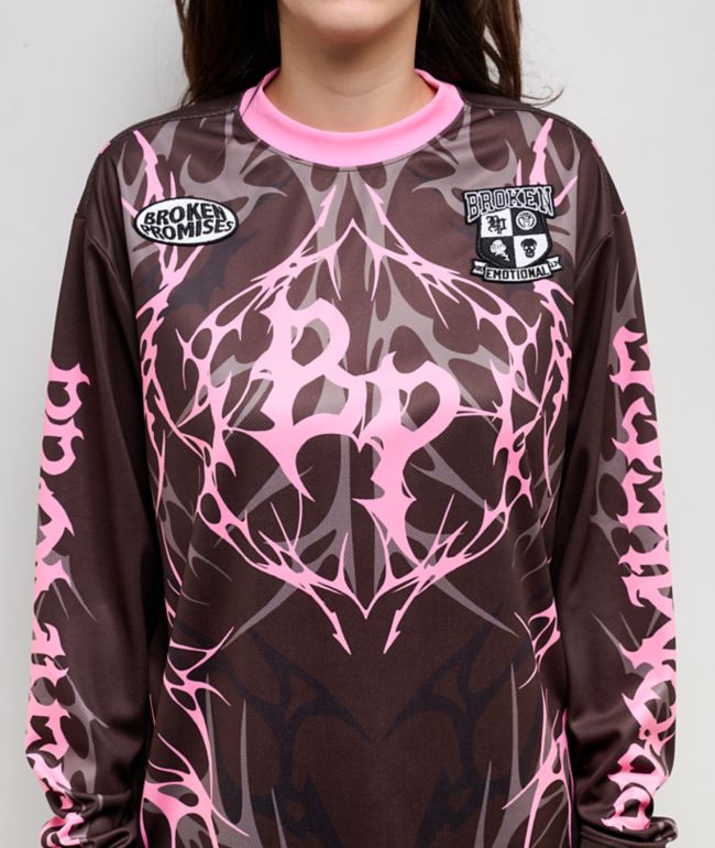 Broken Promises Ritual Moto Brown Long Sleeve Jersey - thumbnail 3