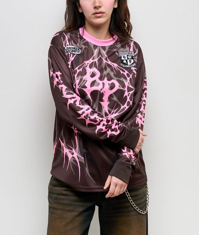 Broken Promises Ritual Moto Brown Long Sleeve Jersey