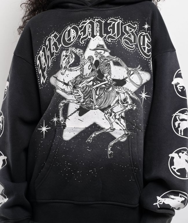 Broken Promises Rodeo Star Black Wash Hoodie - thumbnail 3