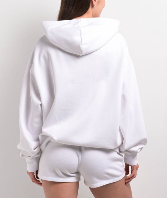 Broken Promises Soulless White Rhinestone Hoodie - thumbnail 2