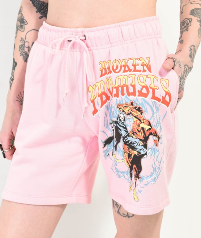 Broken Promises Stallion Pink Sweat Shorts - thumbnail 3