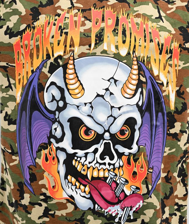 Broken Promises Tongue Ring Camo T-Shirt - thumbnail 3