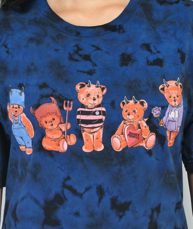 Broken Promises Unbearable Blue Tie Dye T-Shirt - thumbnail 2